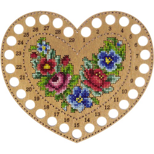 Blank for embroidery with thread on wood FLHW-017