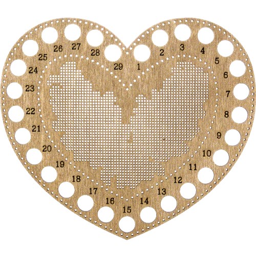 Blank for embroidery with thread on wood FLHW-017