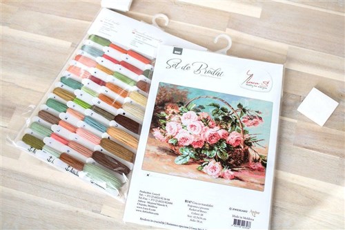 Basket of Roses B547L Counted Cross-Stitch Kit