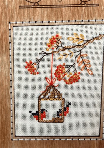 Winter Lanterns Cross-Stitch Kit with Wooden Frame DI-24