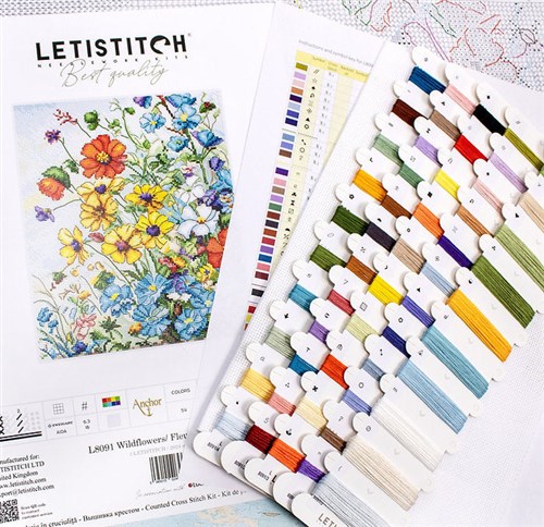 Wildflowers L8091 Counted Cross Stitch Kit