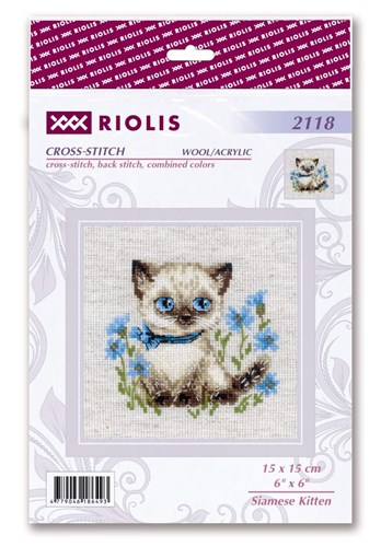Siamese Kitten R2118 Counted Cross Stitch Kit
