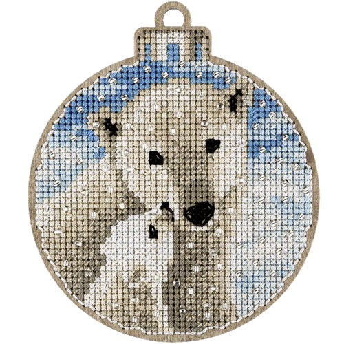 Cross-stitch kits on wood FLW-016