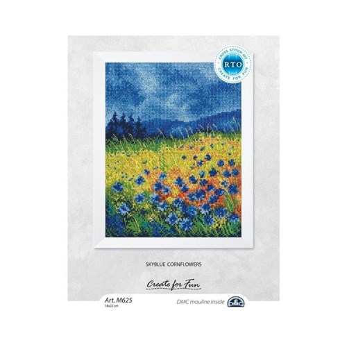 Skyblue cornflowers M625 Counted Cross Stitch Kit