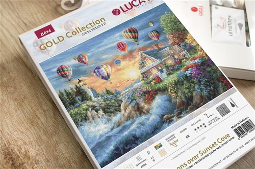 Balloons over Sunset Cove B614L Counted Cross-Stitch Kit