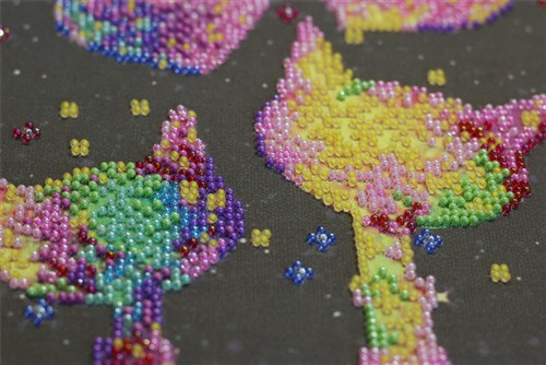 Main Bead Embroidery Kit Kittens' purrings AB-744