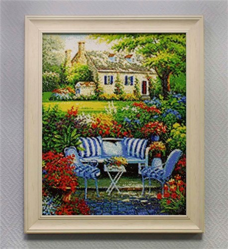 Flower Garden WD097 14.9 x 18.9 inches Wizardi Diamond Painting Kit