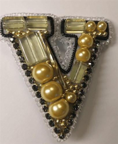 BP-259C Beadwork kit for creating brooch Crystal Art "Victoria"