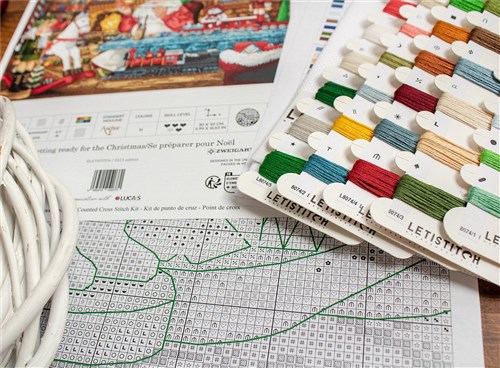 Getting ready for the Christmas L8074 Counted Cross Stitch Kit