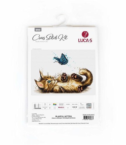 Playful Kitten B7013L Counted Cross-Stitch Kit