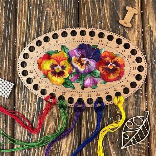 Blank for embroidery with thread on wood FLHW-015