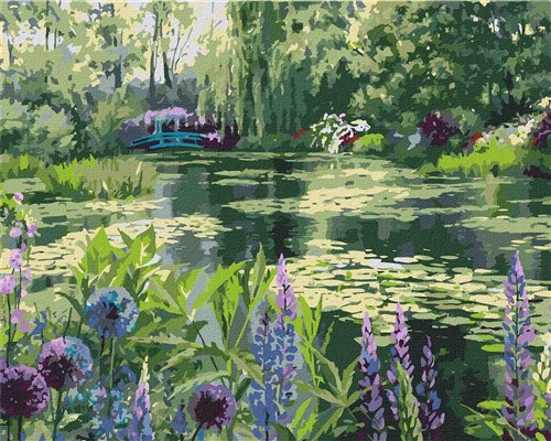 Painting by Numbers kit Monet's garden in Giverny KHO2838