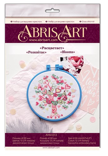 Cross-stitch kit Blooms AHM-013