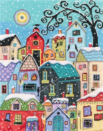 Snow falling M654 Counted Cross Stitch Kit