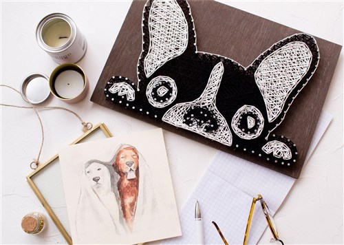 Creative Kit/String Art French Bulldog ABC-010