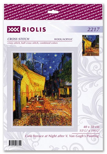 Caf√© Terrace at Night after V. Van Gogh's Painting R2217 Counted Cross Stitch Kit