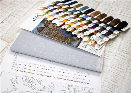 Counted Cross Stitch Kit Moonlight Manor L8013