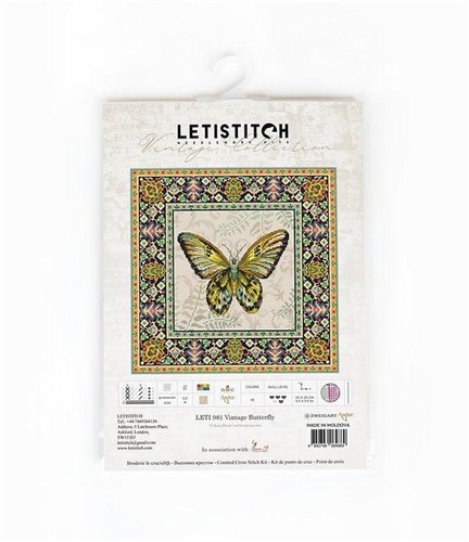 Counted Cross Stitch Kit Vintage Butterfly Leti981