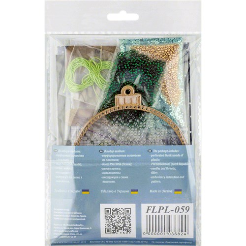 Set for embroidery with beads on a plastic base FLPL-059