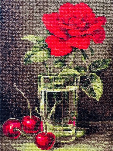 Rose and Sweet Cherry R2123 Counted Cross Stitch Kit