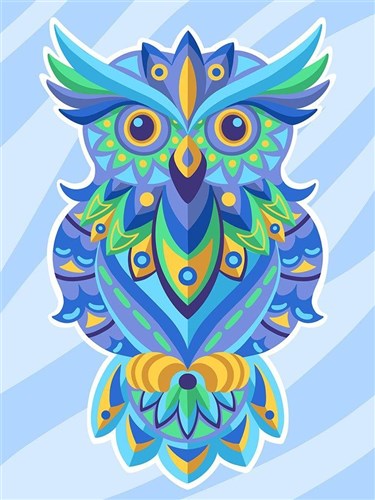 Colorful Owl CS2544 11.8 x 15.7 inches Crafting Spark Diamond Painting Kit