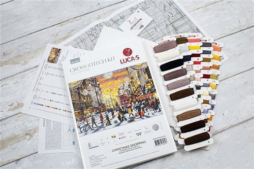 Christmas Shopping BU5007L Counted Cross-Stitch Kit