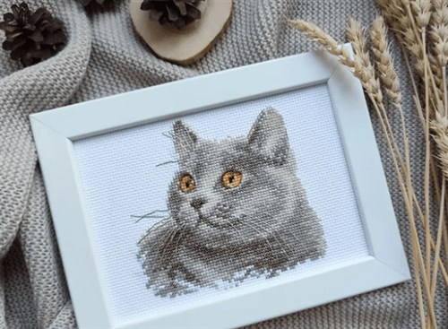 British Cat 0-134 Counted Cross-Stitch Kit
