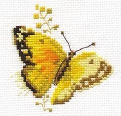 Colourful Butterflies - Yellow 0-147 Counted Cross-Stitch Kit