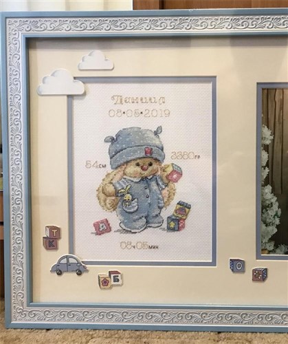 Rabbit Mi Baby Boy 0-187 Counted Cross-Stitch Kit