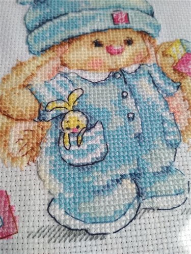 Rabbit Mi Baby Boy 0-187 Counted Cross-Stitch Kit