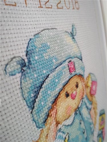 Rabbit Mi Baby Boy 0-187 Counted Cross-Stitch Kit