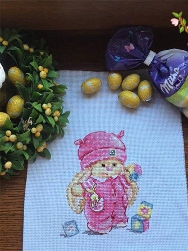 Rabbit Mi Baby Girl 0-188 Counted Cross-Stitch Kit