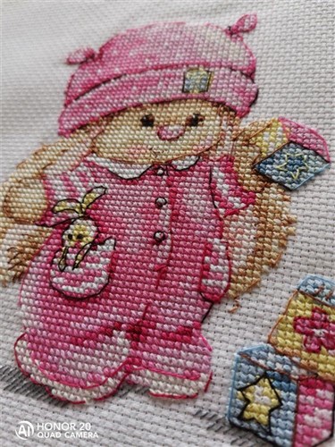 Rabbit Mi Baby Girl 0-188 Counted Cross-Stitch Kit