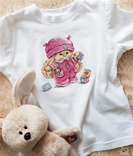 Rabbit Mi Baby Girl 0-188 Counted Cross-Stitch Kit