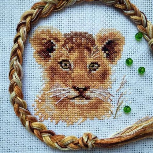 Animal Portraits. Lion Cub 0-194 Counted Cross-Stitch Kit