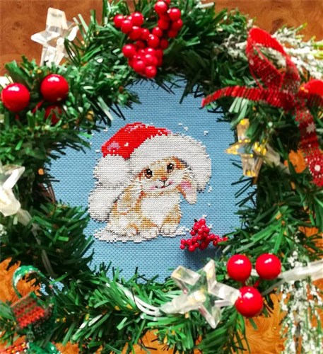 Winter bunny 0-95 Counted Cross-Stitch Kit