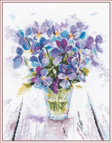 Blue violets 1006 Counted Cross Stitch Kit