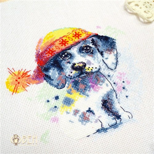 Cute Puppy 1023 Counted Cross Stitch Kit