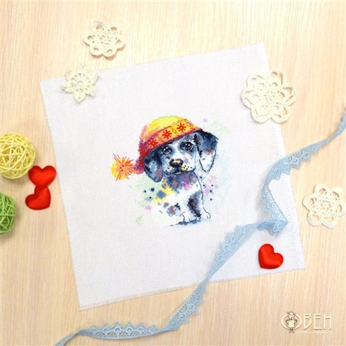 Cute Puppy 1023 Counted Cross Stitch Kit