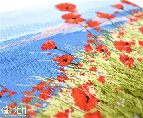 Summer,sea,poppies 1028 Counted Cross Stitch Kit