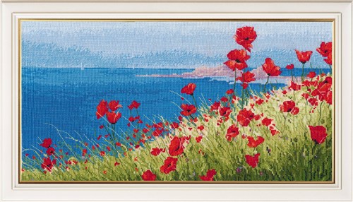 Summer,sea,poppies 1028 Counted Cross Stitch Kit