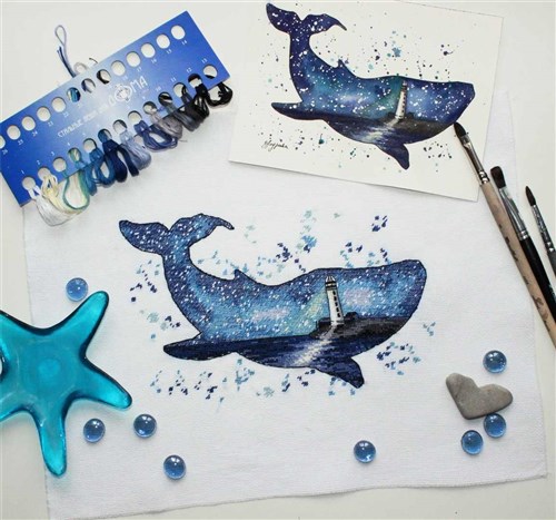 Animal worid.Whale 1039 Counted Cross Stitch Kit