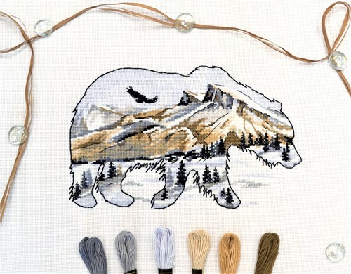 Animal world. Bear 1052 Counted Cross Stitch Kit