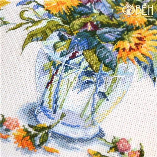 Bouquet with dandelions 1072 Counted Cross Stitch Kit