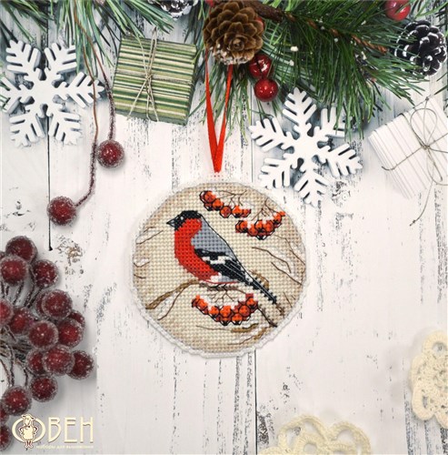 Christmas tree toy.Rowan 1140 Plastic Canvas Counted Cross Stitch Kit