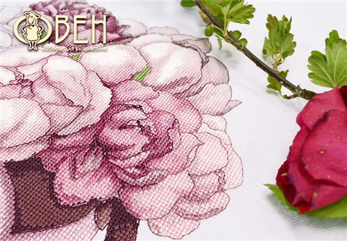 Gentle peonies 1233 Counted Cross Stitch Kit
