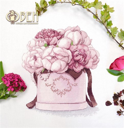 Gentle peonies 1233 Counted Cross Stitch Kit