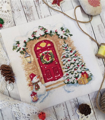 Holiday knocks on the door 1249 Counted Cross Stitch Kit