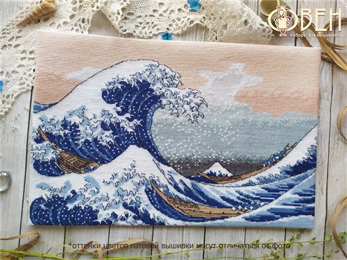 The big wave in Kanagawa 1255 Counted Cross Stitch Kit