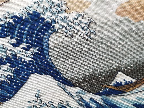 The big wave in Kanagawa 1255 Counted Cross Stitch Kit